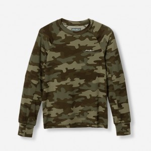 Eddie Bauer Boulder Peak Long-Sleeve T-shirts Jungen Camouflage | QIHO-94138