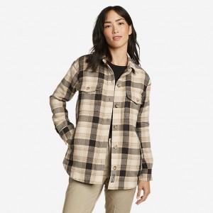 Eddie Bauer Campfire Bonding Flannel Jacken Damen Grau | WXAI-76381