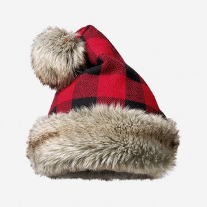 Eddie Bauer Check Santa Hüte Herren Tiefesrot | FDTE-72594