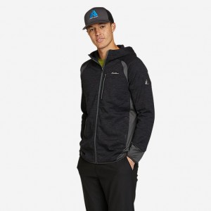 Eddie Bauer Cloud Layer Hybrid Full-Zip Hoodie Herren Schwarz | AHMV-13206