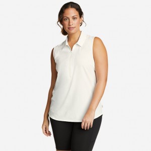 Eddie Bauer Departure 1/2-Zip Tank Tanktop Damen Weiß | NBXA-79321