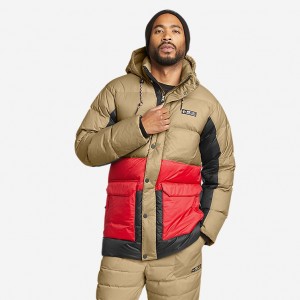 Eddie Bauer Down Puffer Jacken Herren Hellkhaki | CVUE-10348