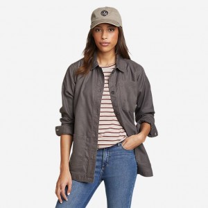 Eddie Bauer EB Hemplify Utility Shirt Jacken Damen Grau | GHPE-68514