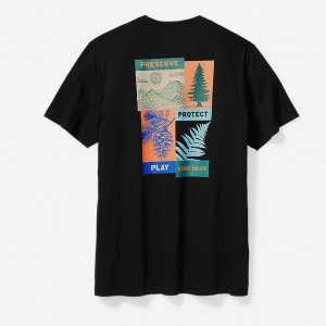 Eddie Bauer Ecosystem Conserve T-shirts Damen Schwarz | YDKR-61493