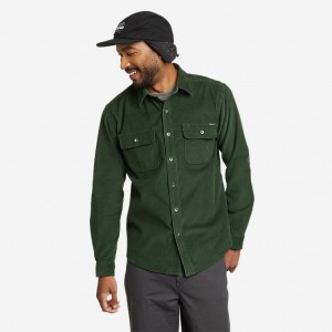 Eddie Bauer Faultline Corduroy Hemd Herren Dunkelolivgrün | SYJH-18690