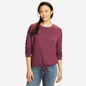 Eddie Bauer Favorite Cinched Long-Sleeve Hemd Damen Bordeaux | KESC-34852