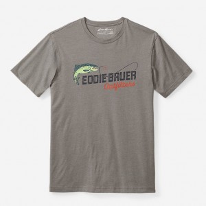 Eddie Bauer Fish Graphic T-shirts Herren Grau | QBAY-79034