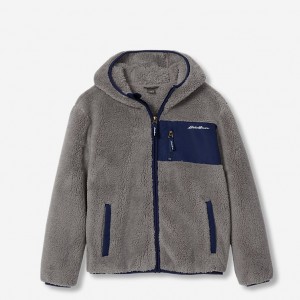 Eddie Bauer Fleece Plush Mit Kapuze Jacken Mädchen Blau | PFUS-34572