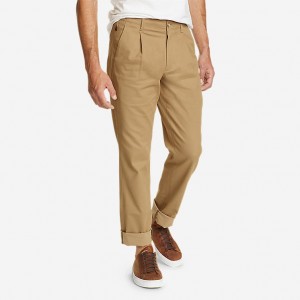 Eddie Bauer Flex Sport Chinos - Falten Hose Herren Gelb | LXFH-89430