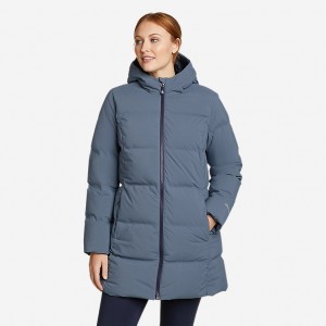 Eddie Bauer Glacier Peak Seamless Stretch Down Parka Damen Blau | CEPW-85410