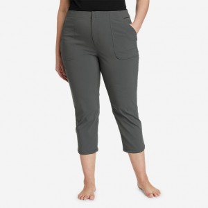 Eddie Bauer Horizon High-Rise Cropped Hose Damen Grau | MVSE-73812