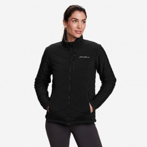 Eddie Bauer IgniteLite Stretch Reversible Jacken Damen Schwarz | URIT-20597