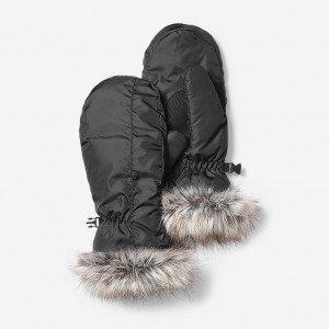 Eddie Bauer Lodge Down Fäustlinge Damen Schwarz | ALXT-29417