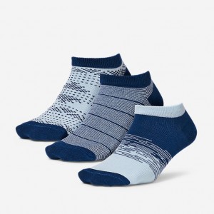 Eddie Bauer Low-Profile Patterned - 3-Pack Socken Damen Blau | OTIN-14538