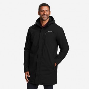 Eddie Bauer Mainstay Insulated Trench Mantel Herren Schwarz | ONUM-92654