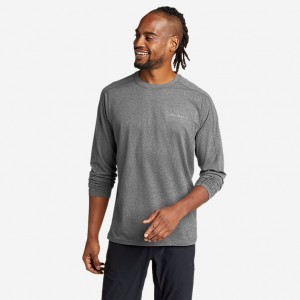 Eddie Bauer Mountain Trek Long-Sleeve T-shirts Herren Grau | FPRA-80537