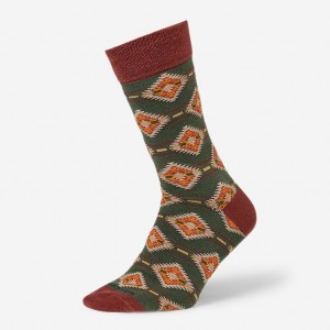 Eddie Bauer Novelty Crew Socken Herren Bordeaux | GVIN-53894