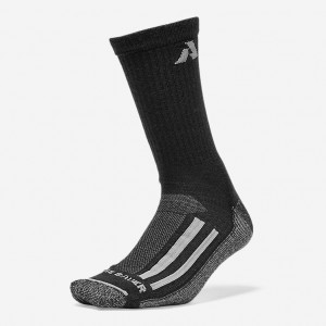 Eddie Bauer Pro Merino Wolle Crew - Socken Herren Schwarz | EBWI-74691