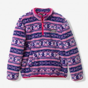 Eddie Bauer Quest Fleece Plush 1/4-Zip Print - Jacken Jungen Rosa | ASWI-29165