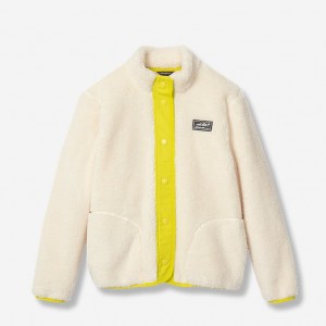 Eddie Bauer Quest Fleece Plush Jacken Mädchen Weiß | RQEU-12795