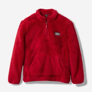 Eddie Bauer Quest Fleece Plush Zip Jacken Jungen Rot | QNMX-02154