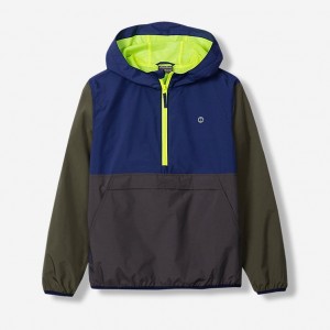 Eddie Bauer Rainfoil® Anorak Jacken Jungen Olivgrün | FIZM-29465