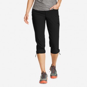 Eddie Bauer Rainier Capris Hose Damen Schwarz | QRGA-52389