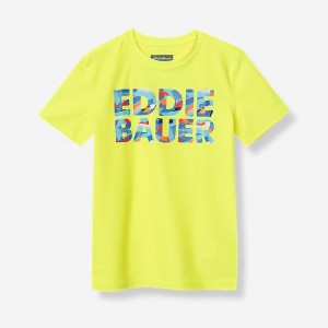 Eddie Bauer Sea Spray Graphic Kurzes-Sleeve Rashgaurd T-shirts Jungen Gelb | OKMP-70852