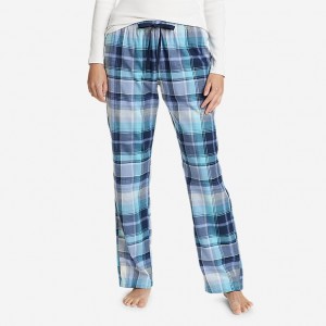 Eddie Bauer Stine's Favorite Flannel Sleep Hose Damen Blau | RVTH-50691