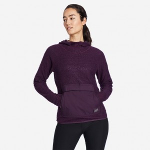 Eddie Bauer Super Sevens Fleece Pullover Hoodie Damen Bordeaux | FDOR-04278