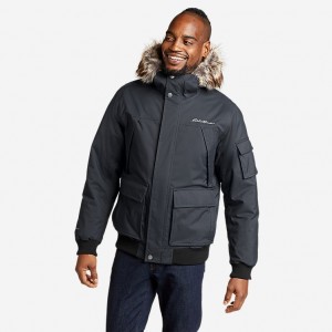 Eddie Bauer Superior Down Bomber Jacken Herren Schwarz | NCTP-12083