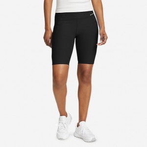 Eddie Bauer Trail Tight Biker Kurze Hose Damen Schwarz | EVIT-56783