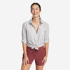 Eddie Bauer UPF Guide 2 Hemd Damen Weiß | NSRQ-20841