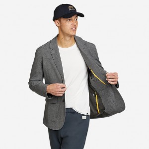 Eddie Bauer Ultimate Voyager Travel Blazer Mantel Herren Grau | NCAT-28604