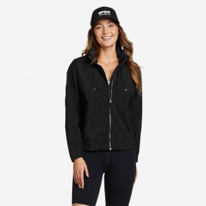 Eddie Bauer WindPac Jacken Damen Schwarz | XMLZ-80692