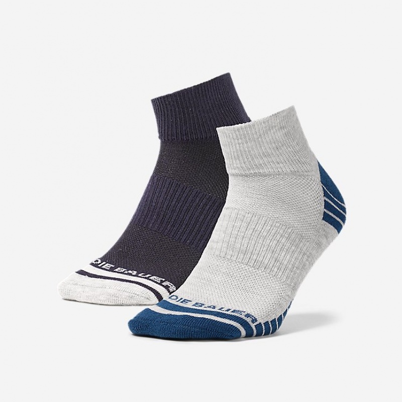 Eddie Bauer Active Pro COOLMAX® Quarter Pack - 2 Socken Herren Blau | RBVZ-90457