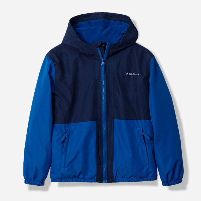 Eddie Bauer Barrier Ridge Fleece-Gefütterte Jacken Jungen Blau | JQMC-62459