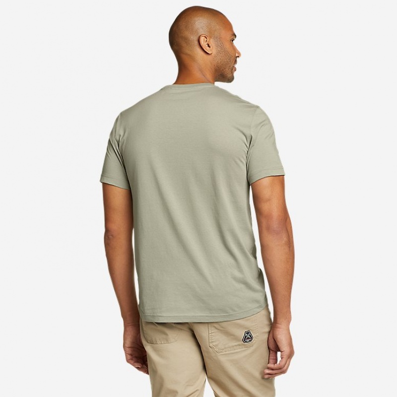 Eddie Bauer Bauer Pacific Northwest Bear T-shirts Herren Olivgrün | JWTV-37280