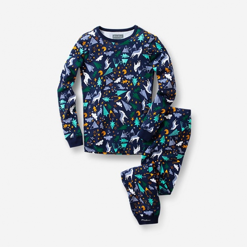 Eddie Bauer Baumwoll Set Nachtwäsche Jungen Tiefesgrün | BJQZ-75093