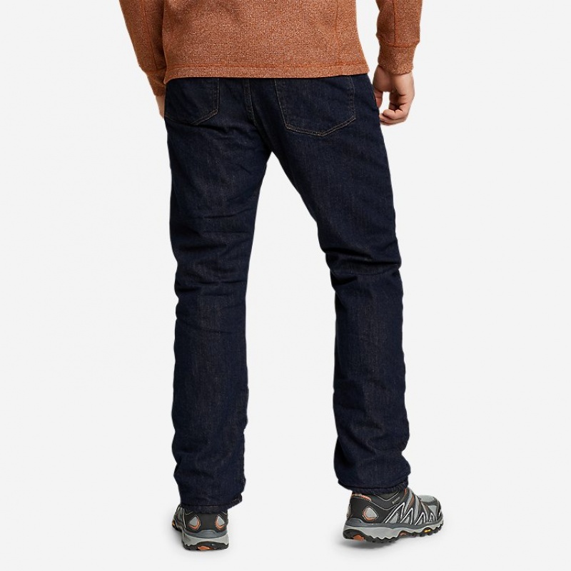 Eddie Bauer Bellingham Fleece-Gefütterte Jeans Herren Blau | RALX-18496