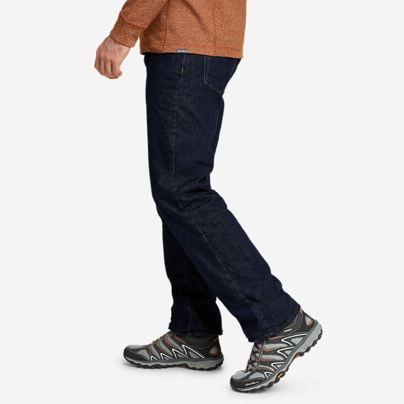 Eddie Bauer Bellingham Fleece-Gefütterte Jeans Herren Blau | RALX-18496