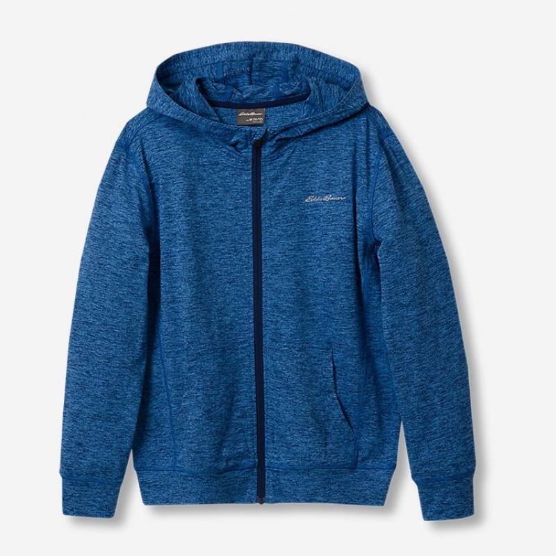 Eddie Bauer Boulder Peak Full-Zip Hoodie Jungen Blau | KVLY-61495