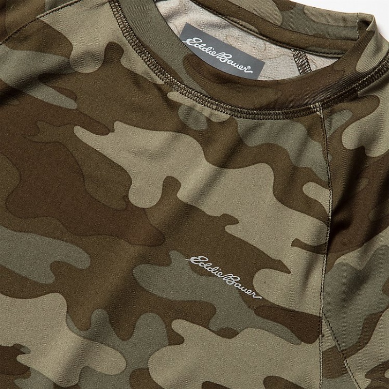 Eddie Bauer Boulder Peak Long-Sleeve T-shirts Jungen Camouflage | QIHO-94138