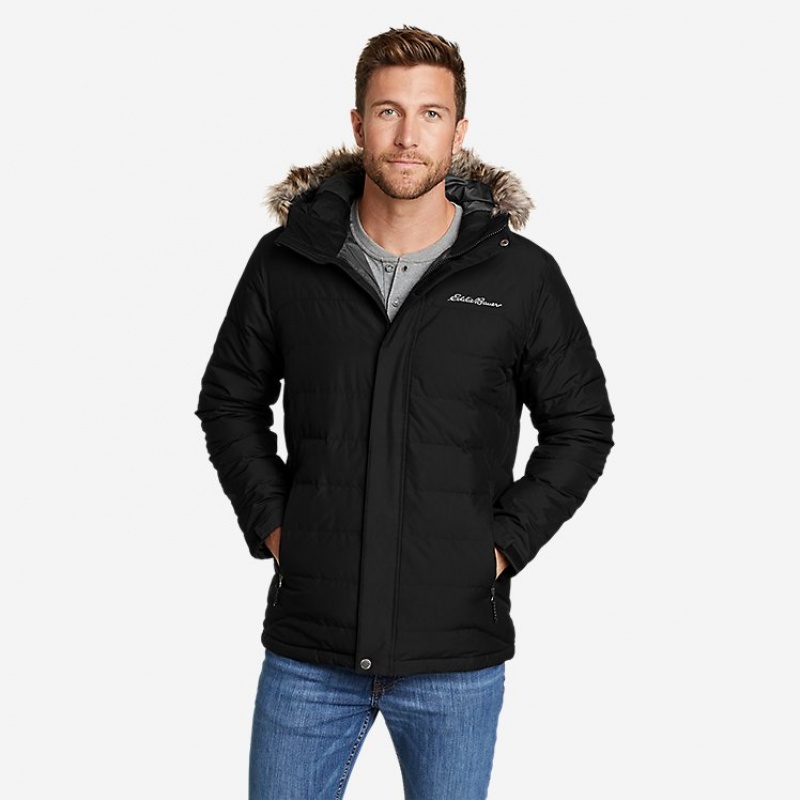 Eddie Bauer Boundary Pass Down Parka Herren Schwarz | RUMF-25879