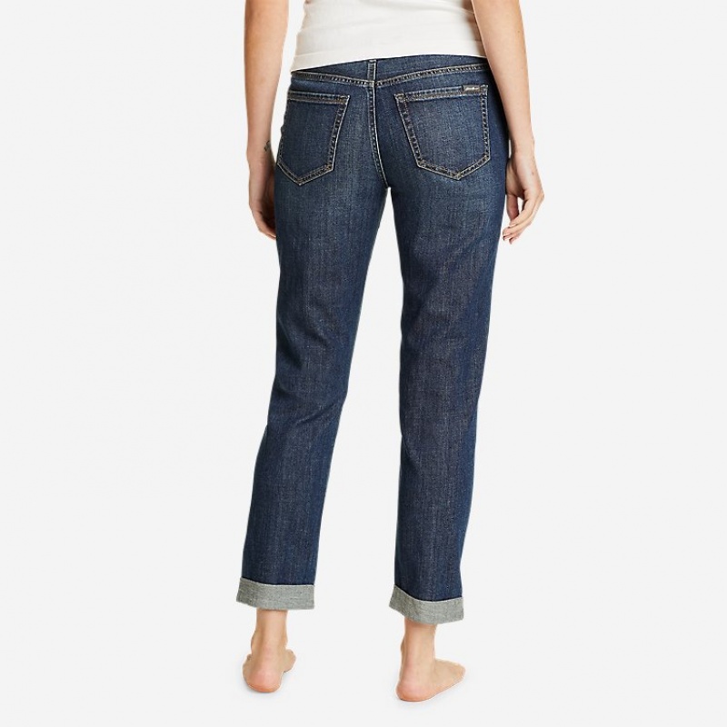 Eddie Bauer Boyfriend - Slim Leg Jeans Damen Indigo | XFVC-50391