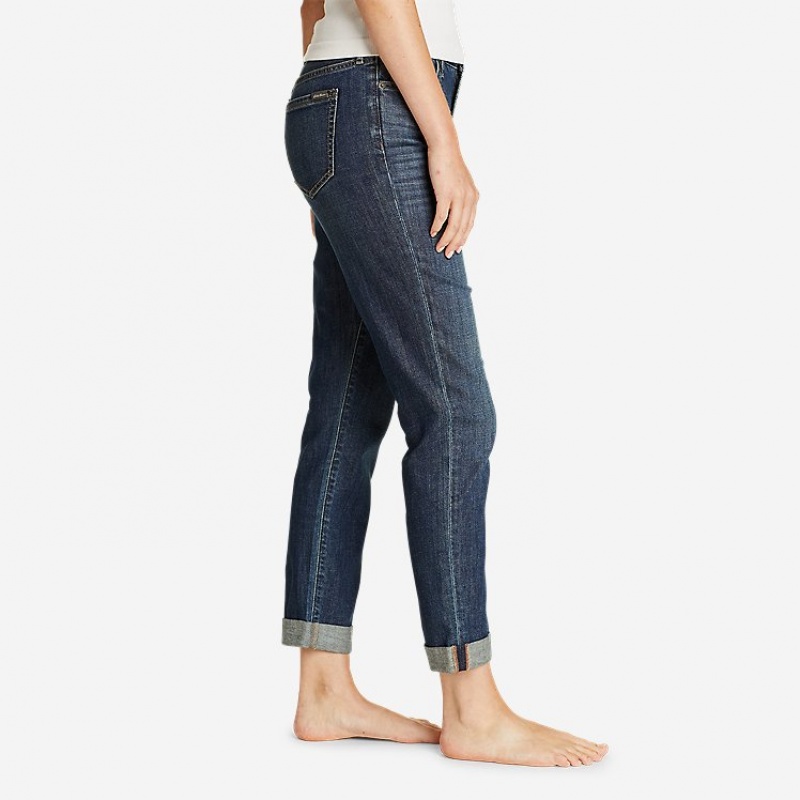 Eddie Bauer Boyfriend - Slim Leg Jeans Damen Indigo | XFVC-50391