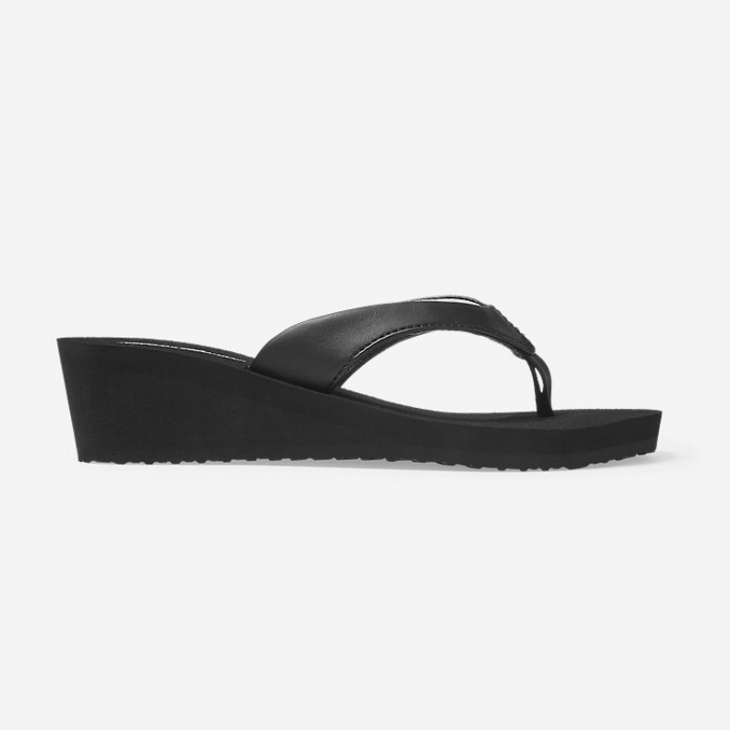 Eddie Bauer Break Point Wedge Sandalen Damen Schwarz | CHPN-07832