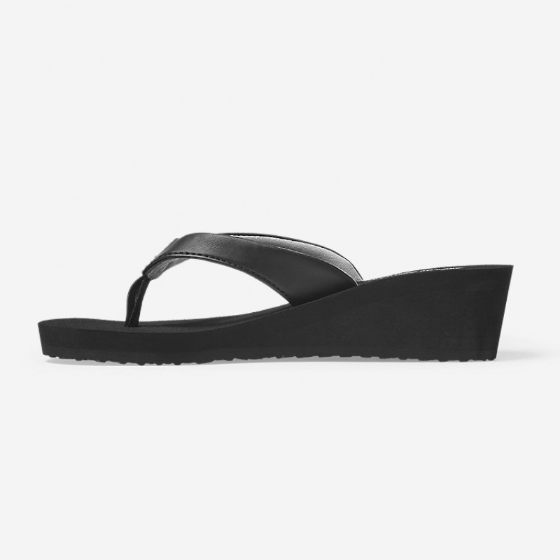 Eddie Bauer Break Point Wedge Sandalen Damen Schwarz | CHPN-07832