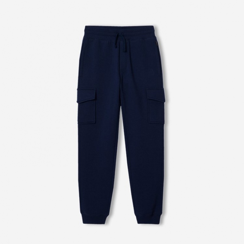 Eddie Bauer Camp Fleece Cargo Jogginghose Jungen Hellnavy | PNBR-23841