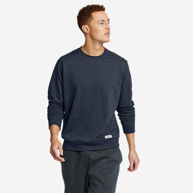 Eddie Bauer Camp Fleece Crew Sweatshirts Herren Blau | SVZL-97415